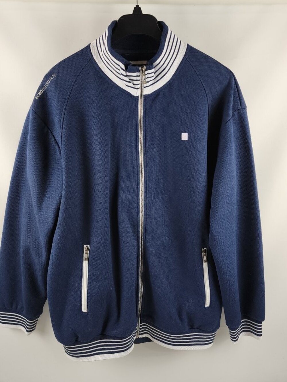 Ecko Unltd Jacket Mens 2XL Blue Vintage Y2K Streetwear Full Zip Sweatshirt